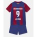 Günstige Barcelona Robert Lewandowski #9 Babykleidung Heim Fussballtrikot Kinder 2023-24 Kurzarm (+ kurze hosen)